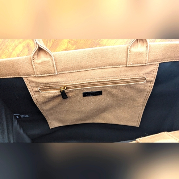 Express Floral Border Printed Canvas Tote Bag - Picture 6 of 7